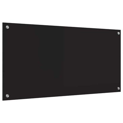 Keuken Achterwand Zwart 100 x 50 x 0,8 cm gehard glas