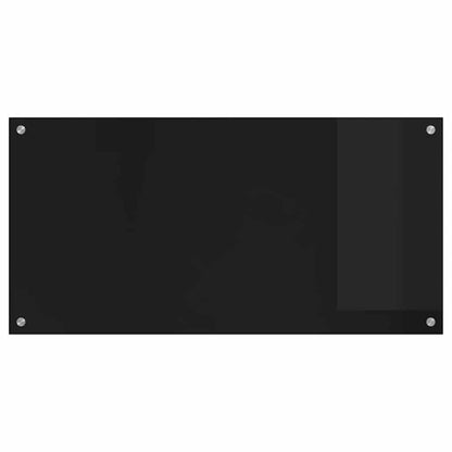 Keuken Achterwand Zwart 100 x 50 x 0,8 cm gehard glas