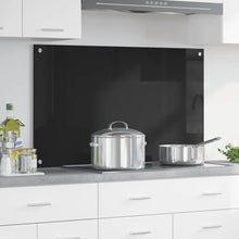 Keuken Achterwand Zwart 100 x 60 x 0,8 cm gehard glas