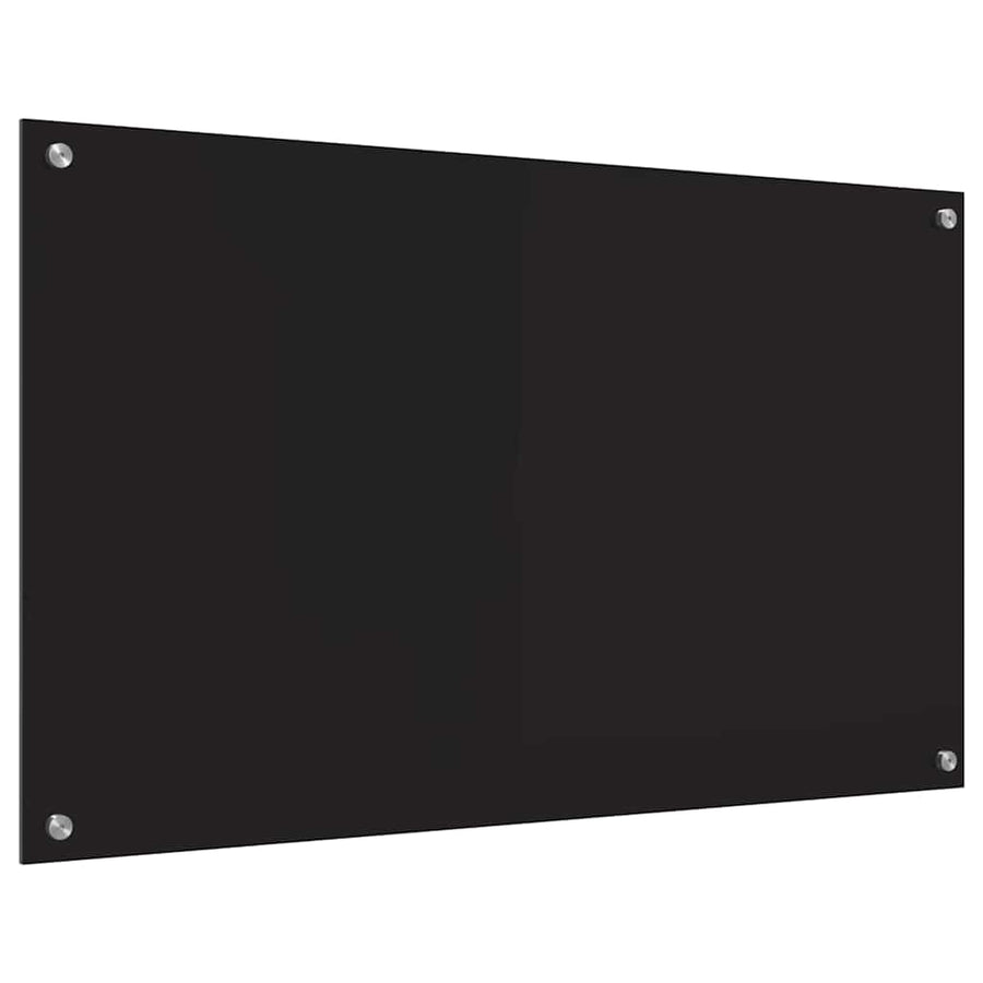 Keukenachterwand Zwart 100 x 60 cm gehard glas