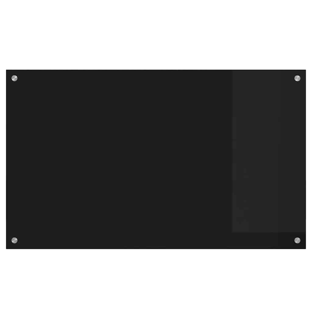 Keuken Achterwand Zwart 100 x 60 x 0,8 cm gehard glas