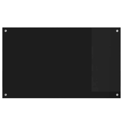 Keuken Achterwand Zwart 100 x 60 x 0,8 cm gehard glas