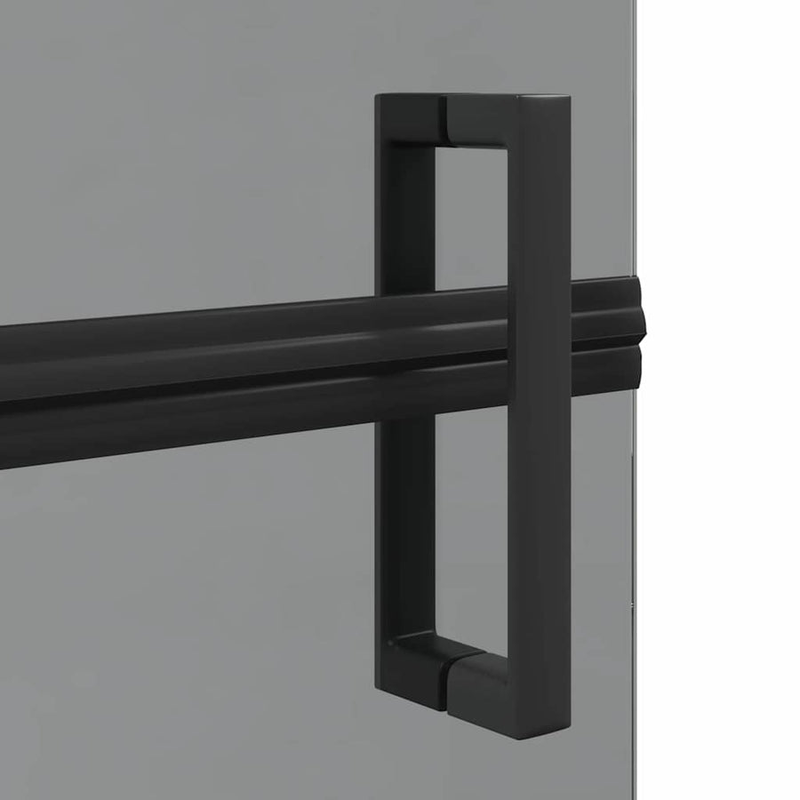 Inloop douche wand Zwart en donkertransparant 70 x 190 cm