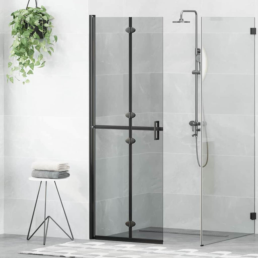 Inloop douche wand Zwart en donkertransparant 70 x 190 cm