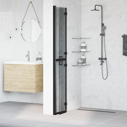 Inloop douche wand Zwart en donkertransparant 70 x 190 cm