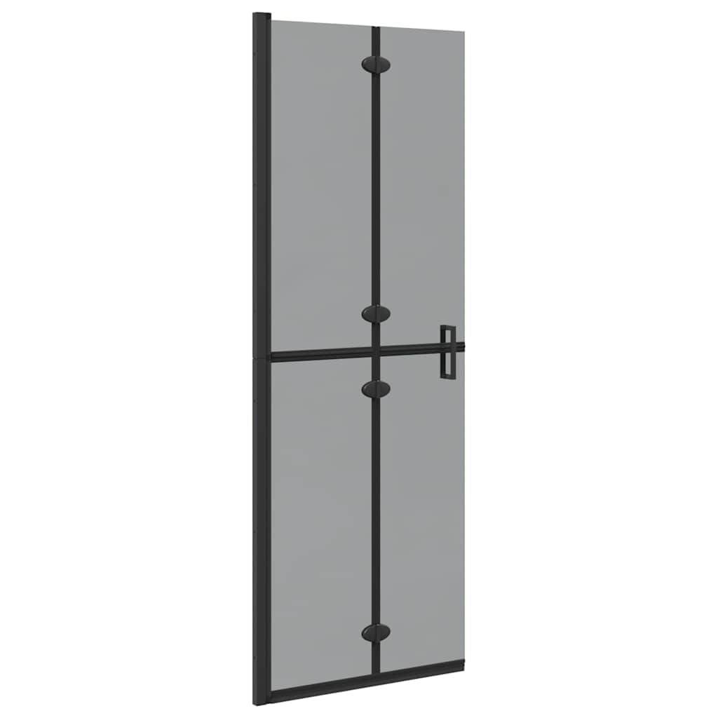 Inloop douche wand Zwart en donkertransparant 70 x 190 cm