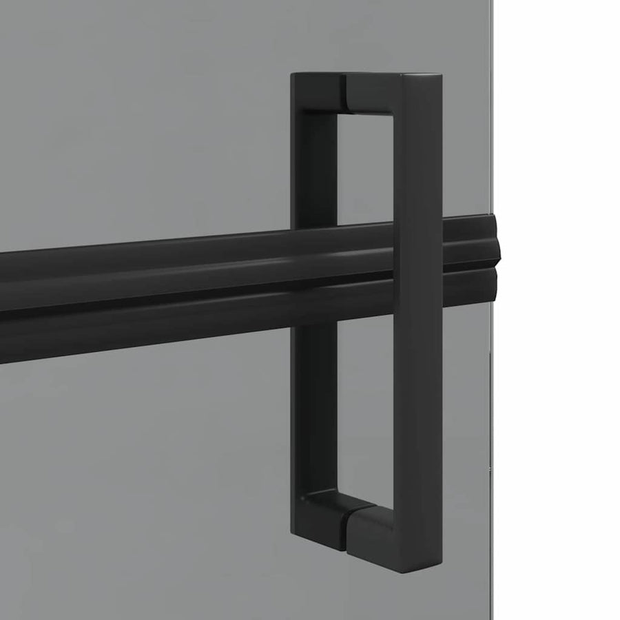 Inloop douche wand Zwart en donkertransparant 80 x 190 cm