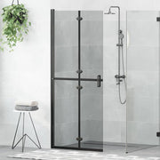 Douchewand 80x190 cm zwart