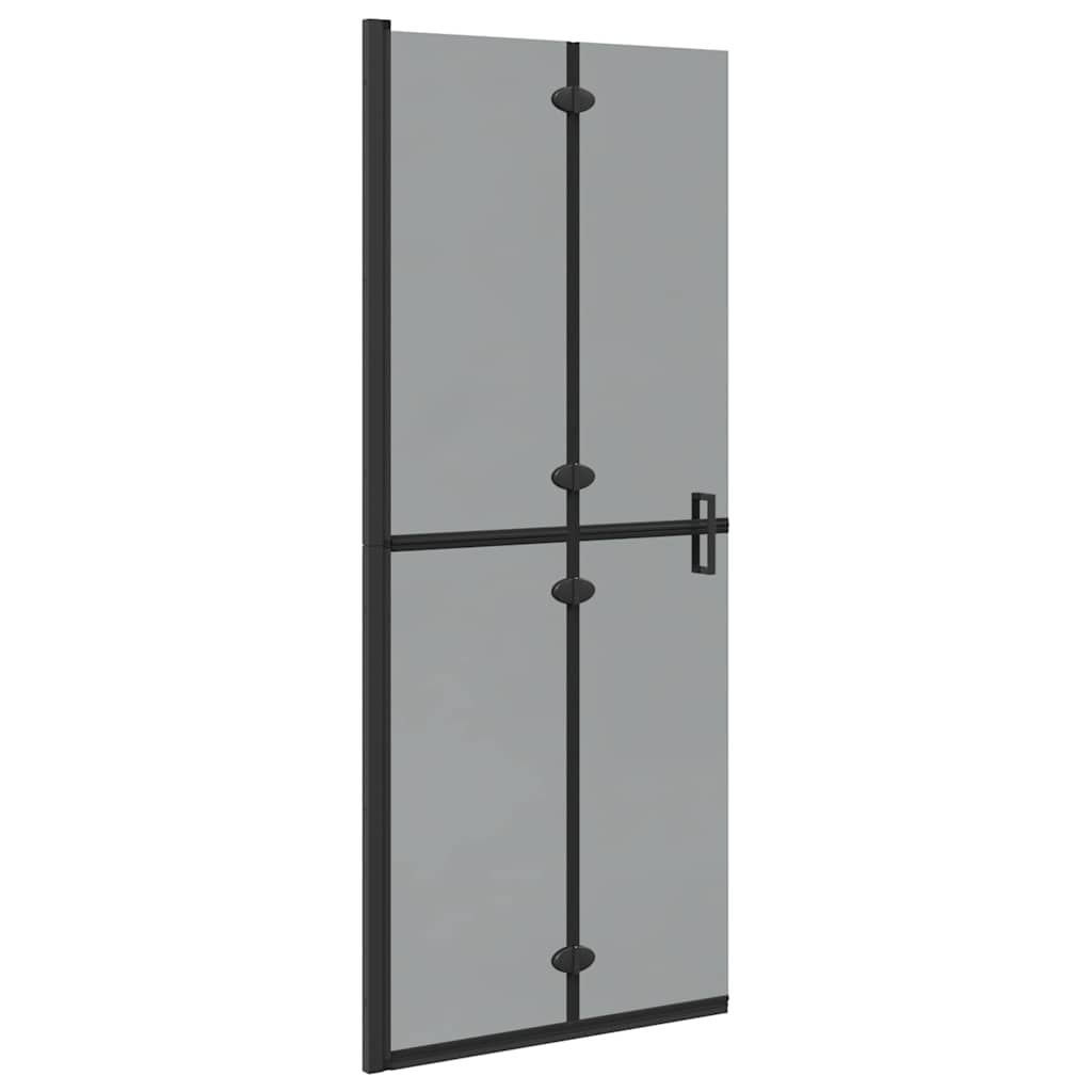 Inloop douche wand Zwart en donkertransparant 80 x 190 cm