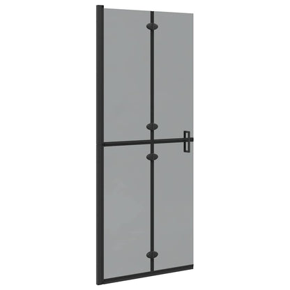 Inloop douche wand Zwart en donkertransparant 80 x 190 cm