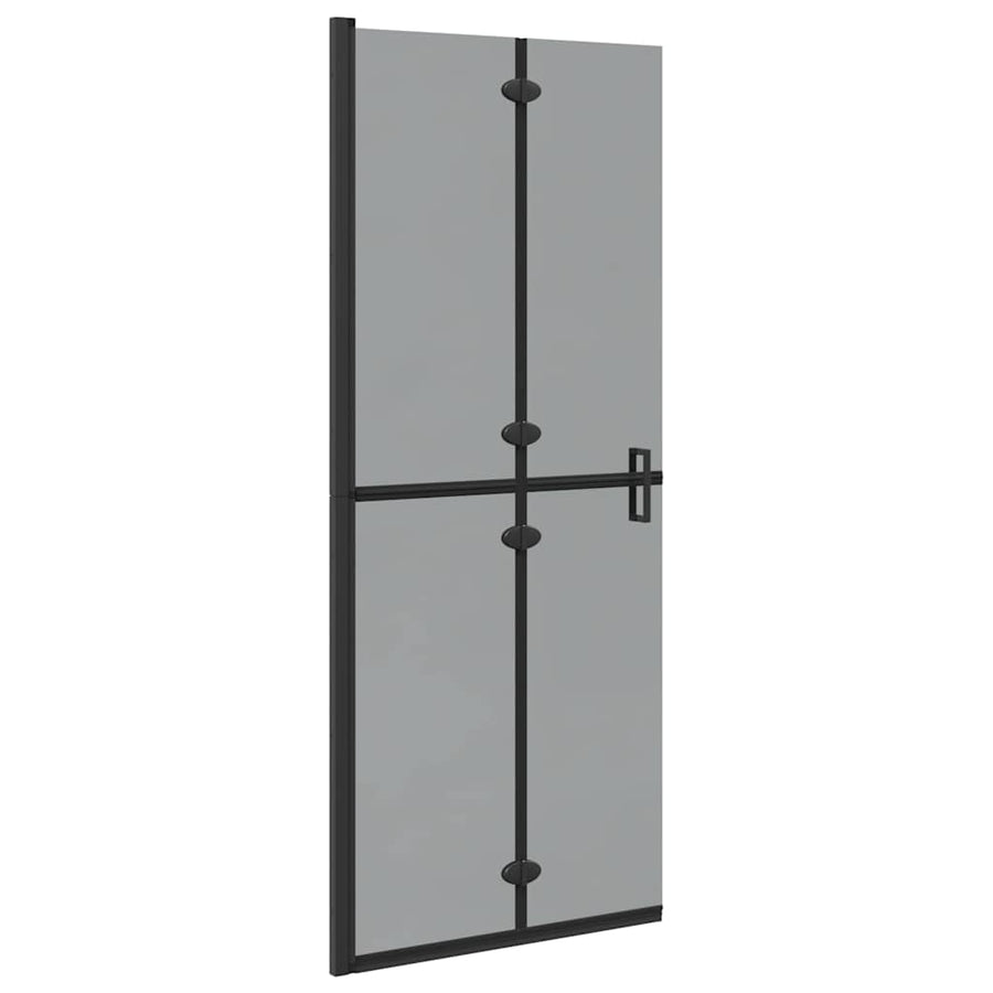 Inloop douche wand Zwart en donkertransparant 80 x 190 cm