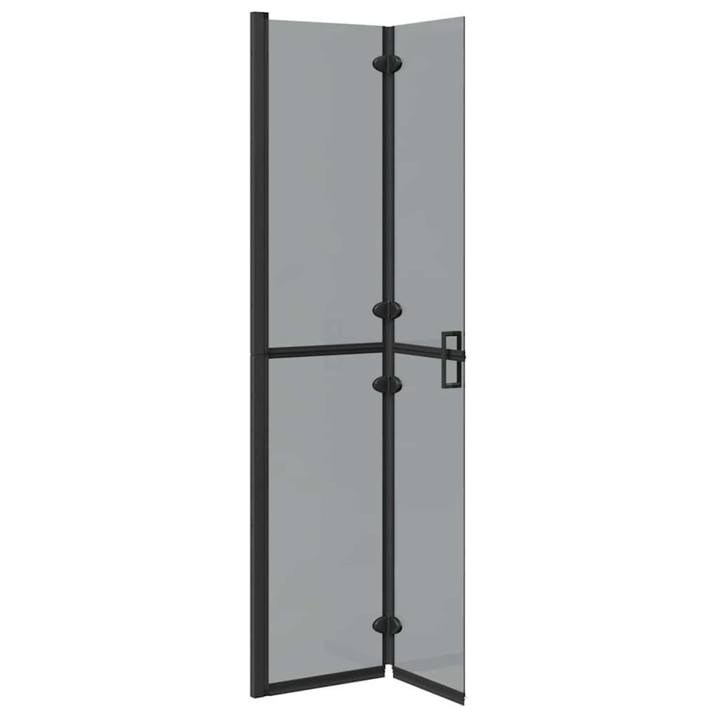 Inloop douche wand Zwart en donkertransparant 80 x 190 cm