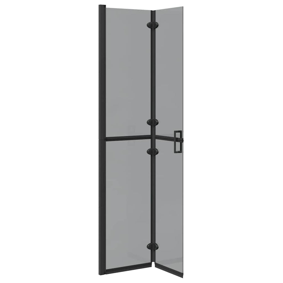 Inloop douche wand Zwart en donkertransparant 80 x 190 cm