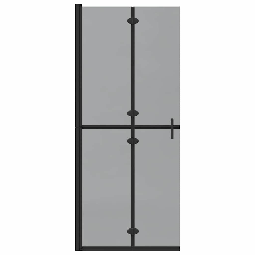Inloop douche wand Zwart en donkertransparant 80 x 190 cm