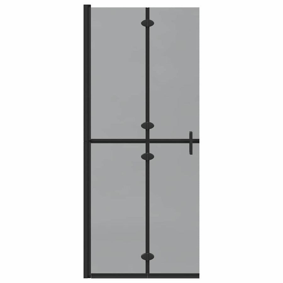 Inloop douche wand Zwart en donkertransparant 80 x 190 cm