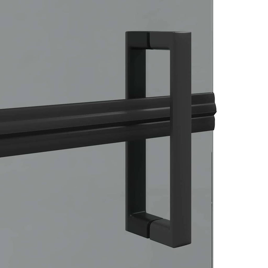 Inloop douche wand Zwart en donkertransparant 90 x 190 cm