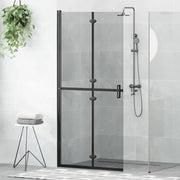 Inloopdouchewand 90x190 cm zwart