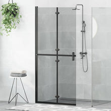 Inloop douche wand Zwart en donkertransparant 90 x 190 cm