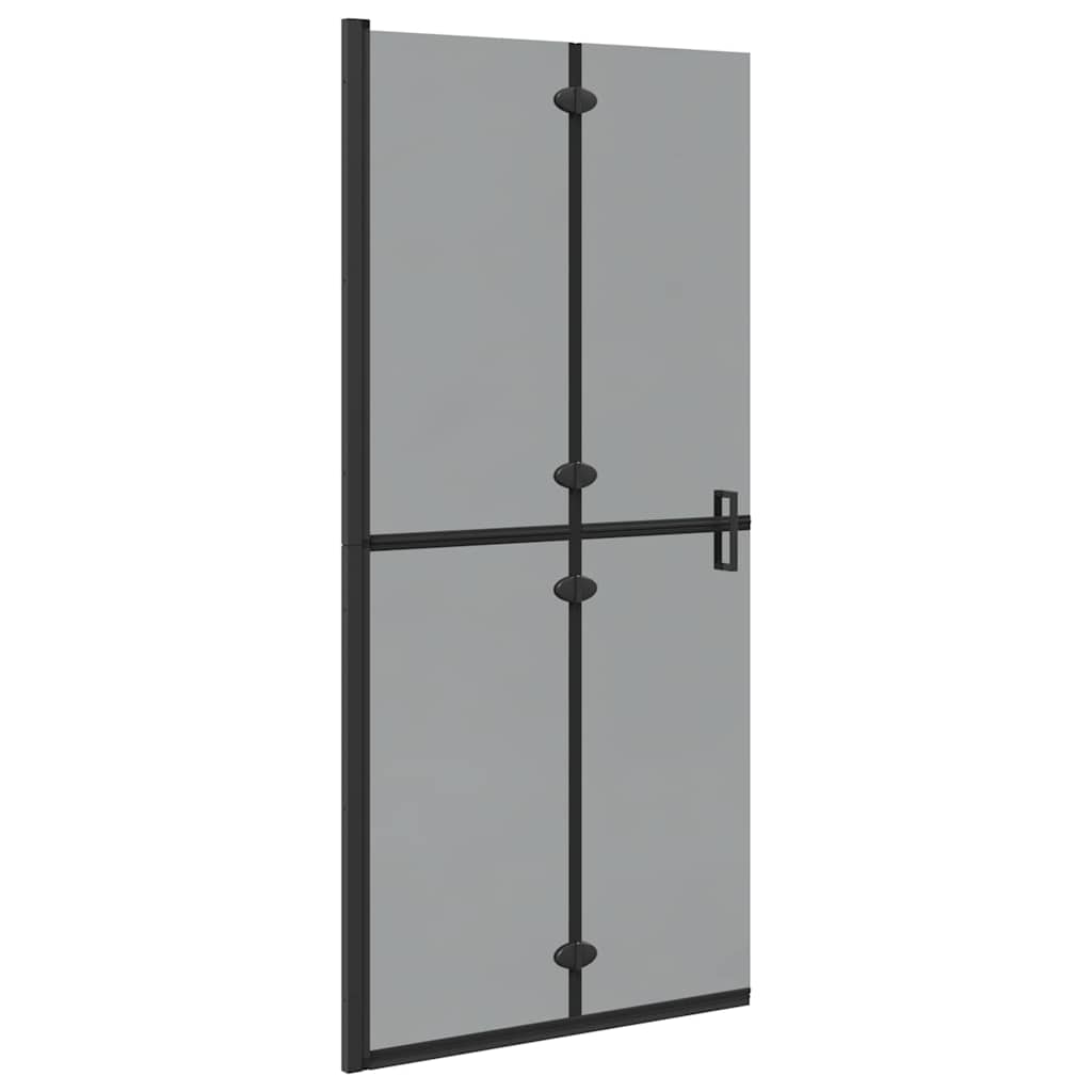 Inloop douche wand Zwart en donkertransparant 90 x 190 cm