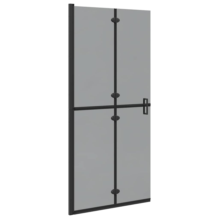 Inloop douche wand Zwart en donkertransparant 90 x 190 cm