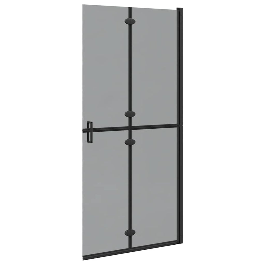 Inloop douche wand Zwart en donkertransparant 90 x 190 cm