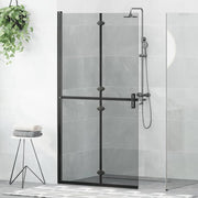 Inloopdouchewand 100x190 cm zwart