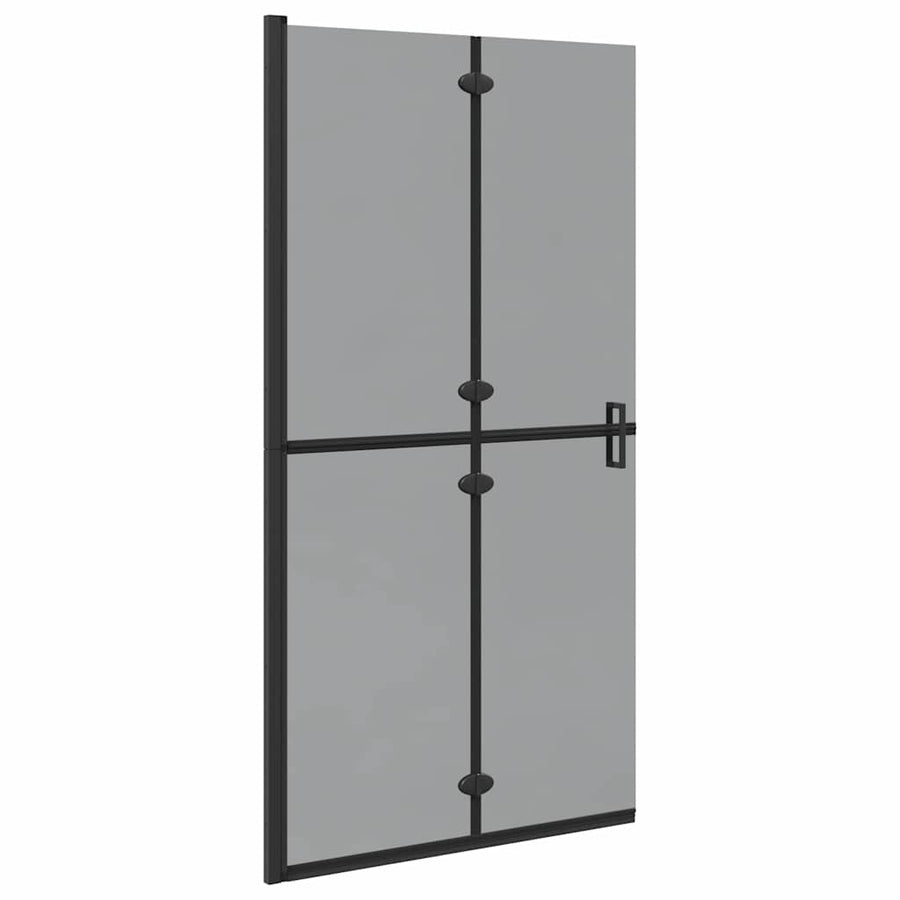 Inloop douche wand Zwart en donkertransparant 100 x 190 cm