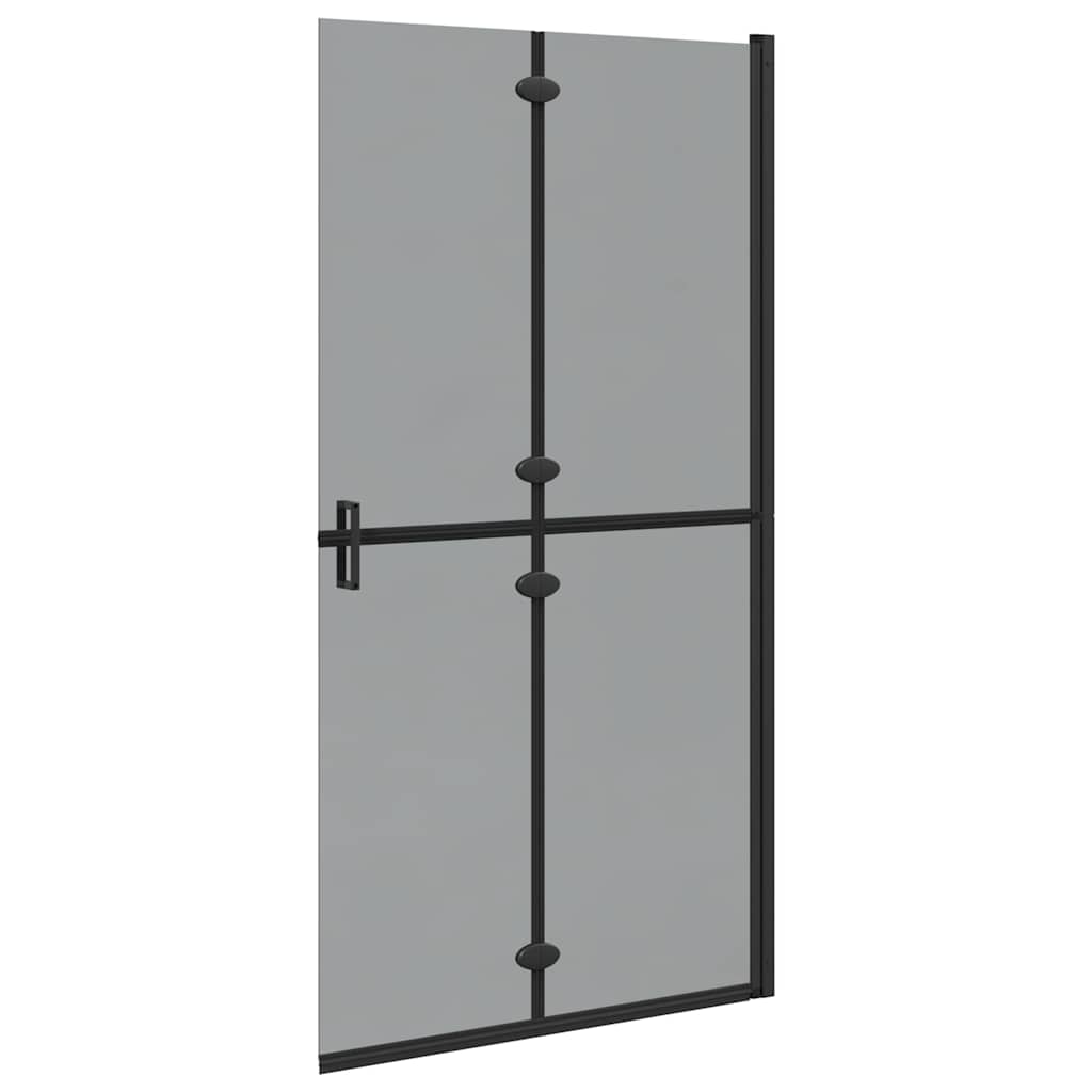 Inloop douche wand Zwart en donkertransparant 100 x 190 cm