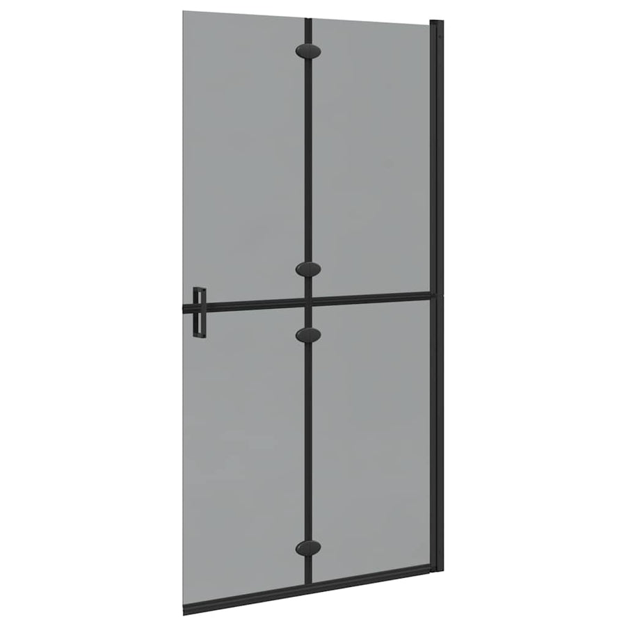Inloop douche wand Zwart en donkertransparant 100 x 190 cm