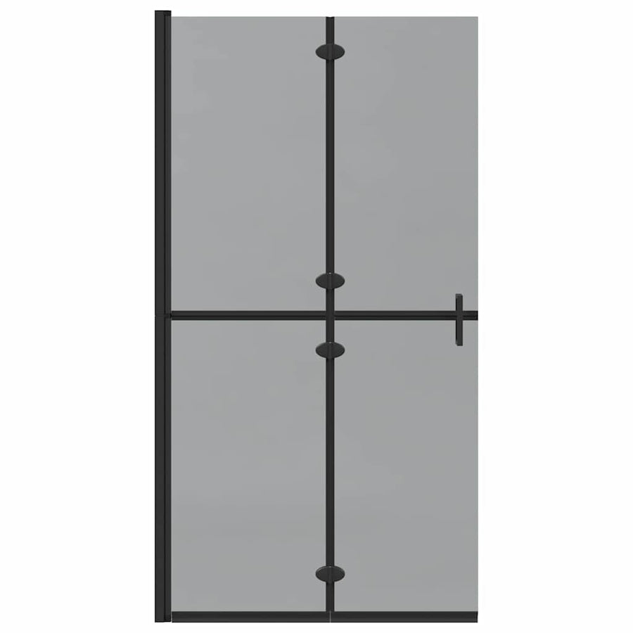 Inloop douche wand Zwart en donkertransparant 100 x 190 cm