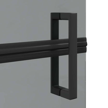 Inloop douche wand Zwart en donkertransparant 110 x 190 cm