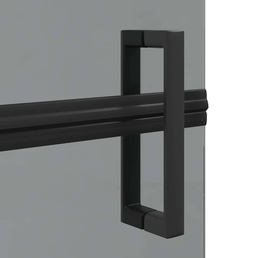 Inloop douche wand Zwart en donkertransparant 110 x 190 cm