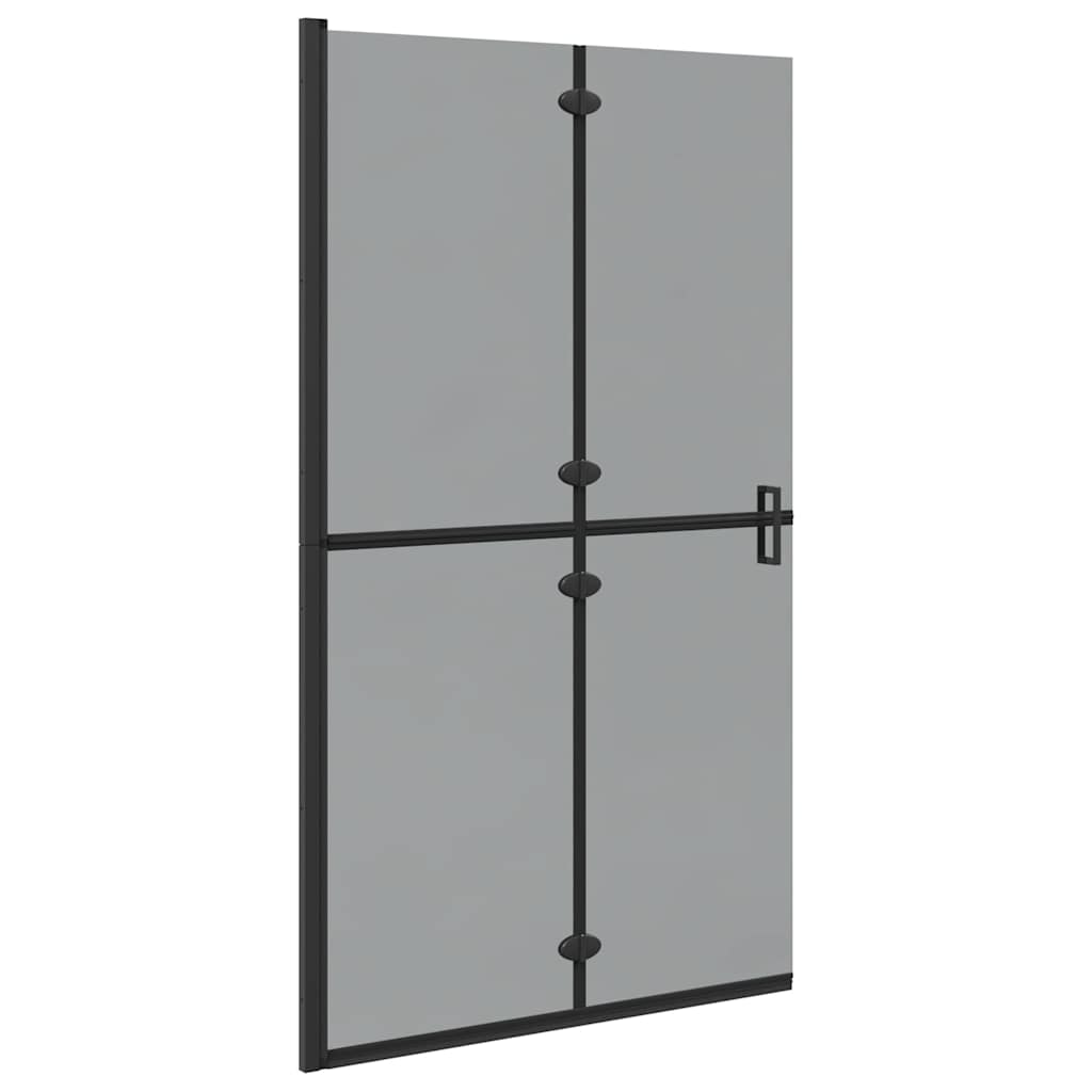 Inloop douche wand Zwart en donkertransparant 110 x 190 cm