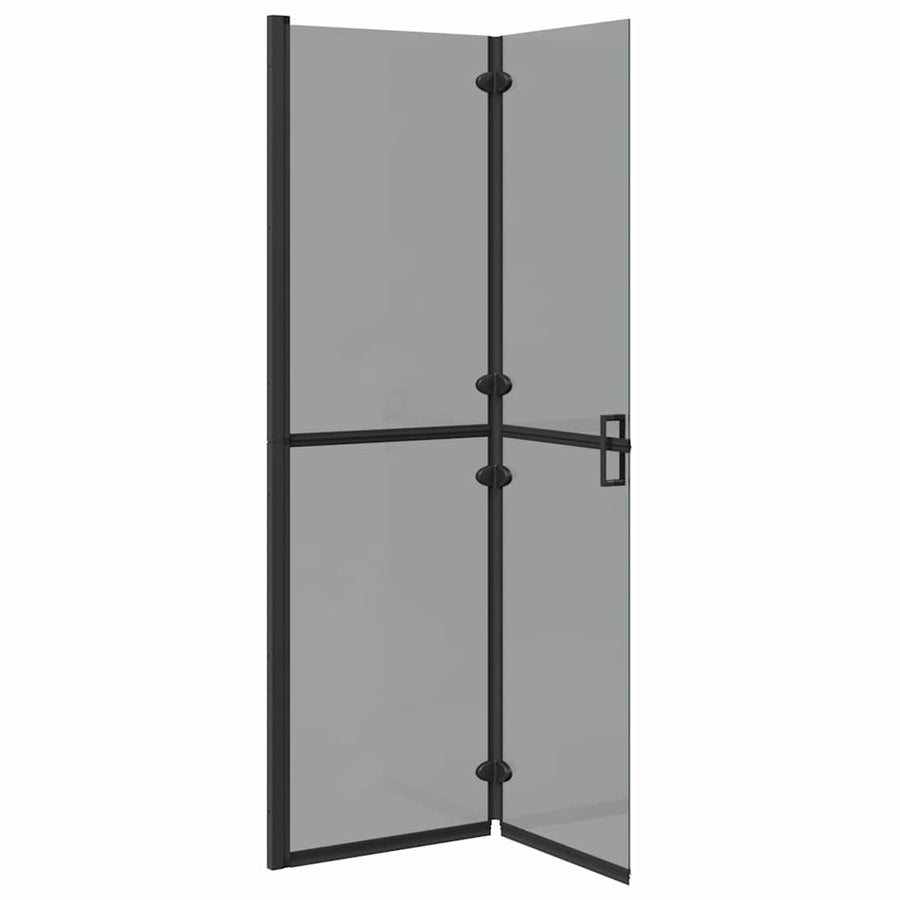 Inloop douche wand Zwart en donkertransparant 110 x 190 cm