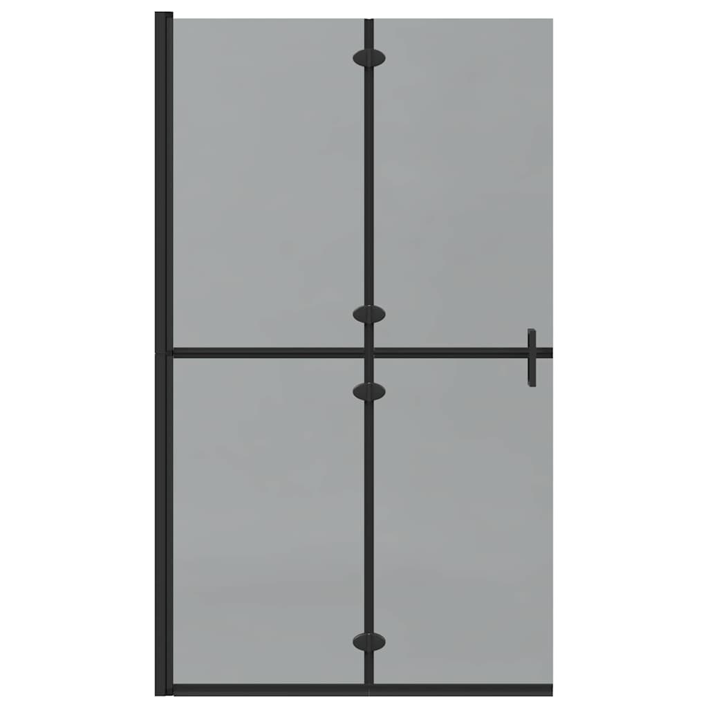 Inloop douche wand Zwart en donkertransparant 110 x 190 cm