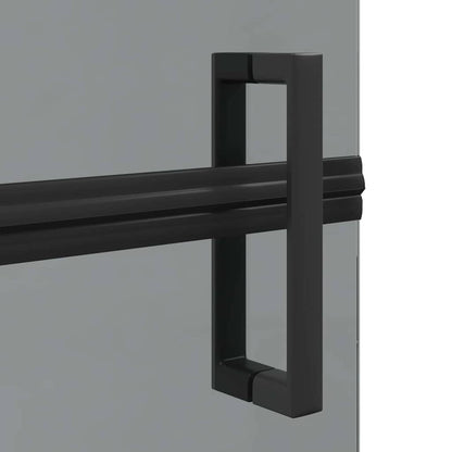 Inloop douche wand Zwart en donkertransparant 120 x 190 cm