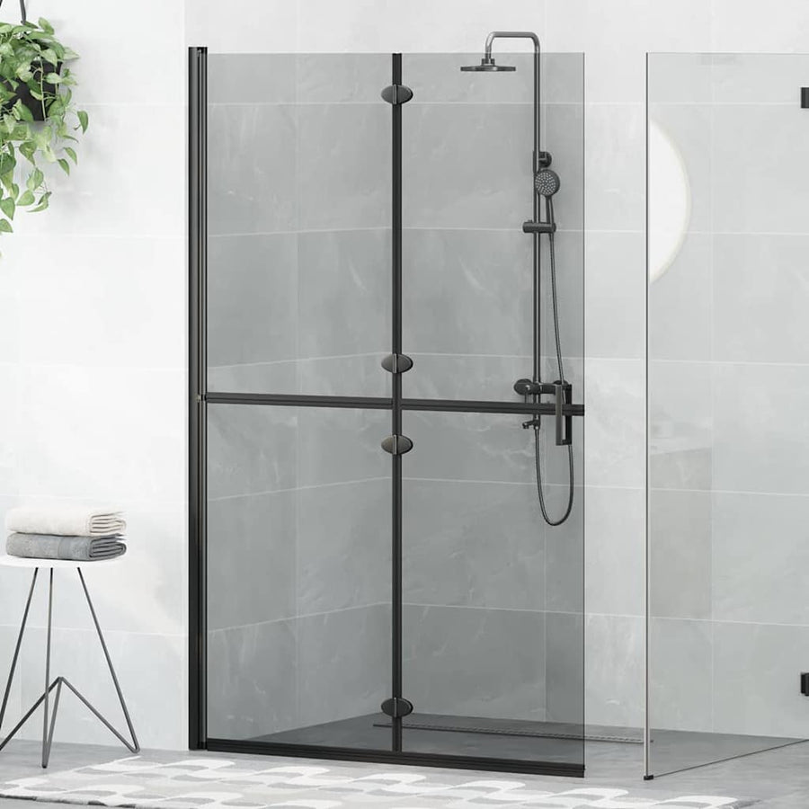 Inloop douche wand Zwart en donkertransparant 120 x 190 cm