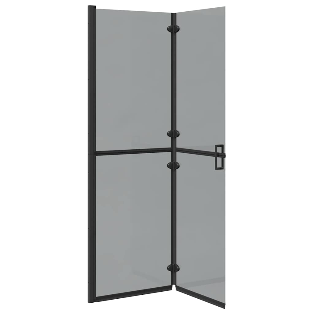 Inloop douche wand Zwart en donkertransparant 120 x 190 cm