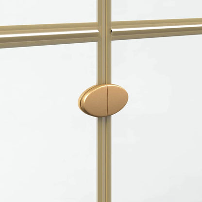 Inloop douche wand Goud en transparant 70 x 190 cm Gehard glas