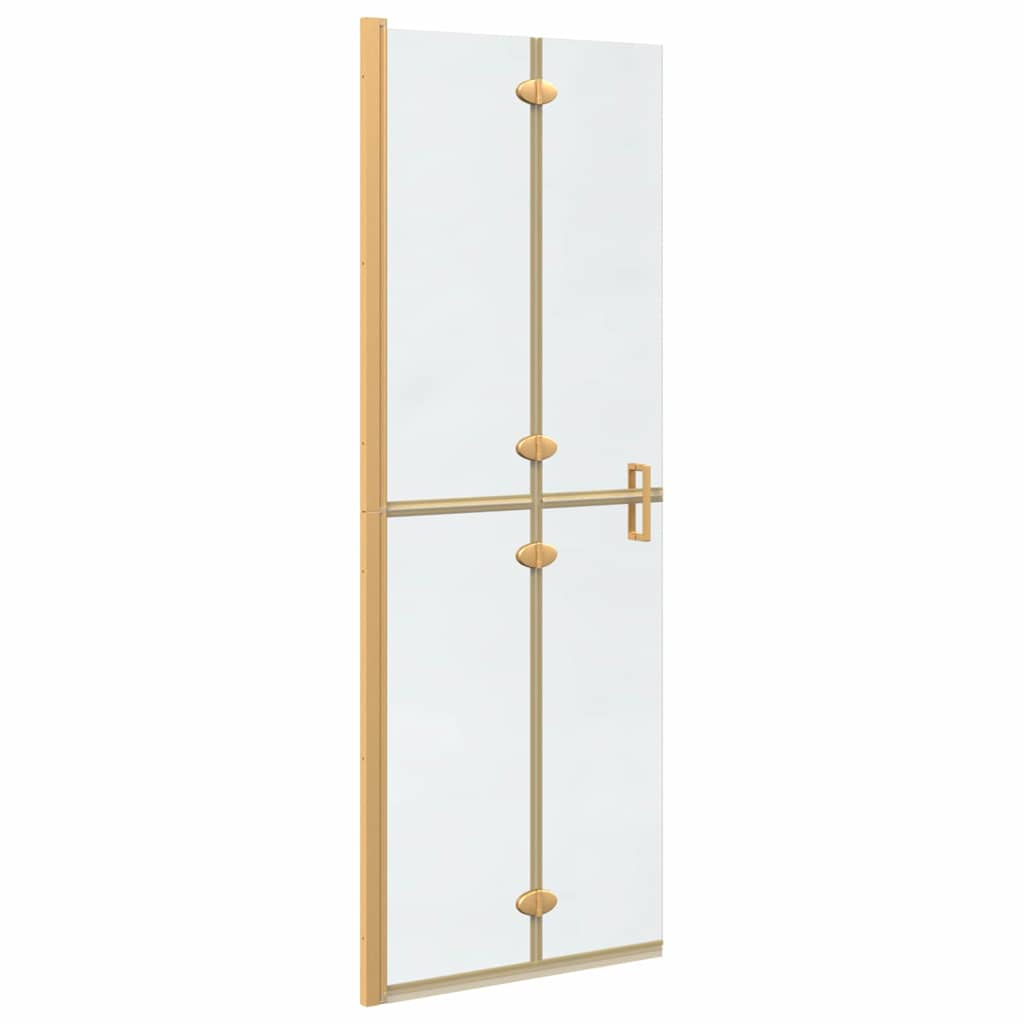 Inloop douche wand Goud en transparant 70 x 190 cm Gehard glas