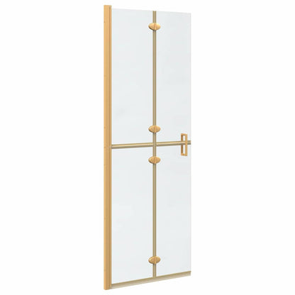 Inloop douche wand Goud en transparant 70 x 190 cm Gehard glas