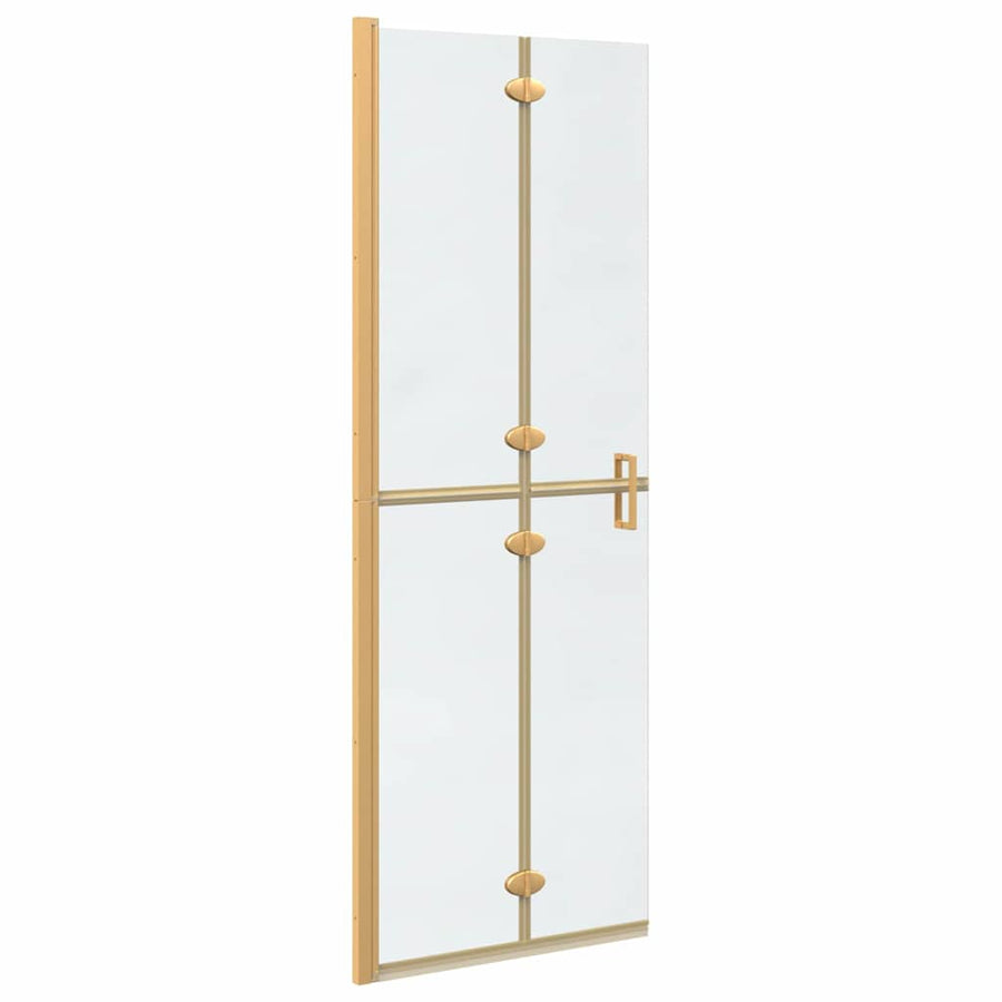 Inloop douche wand Goud en transparant 70 x 190 cm Gehard glas