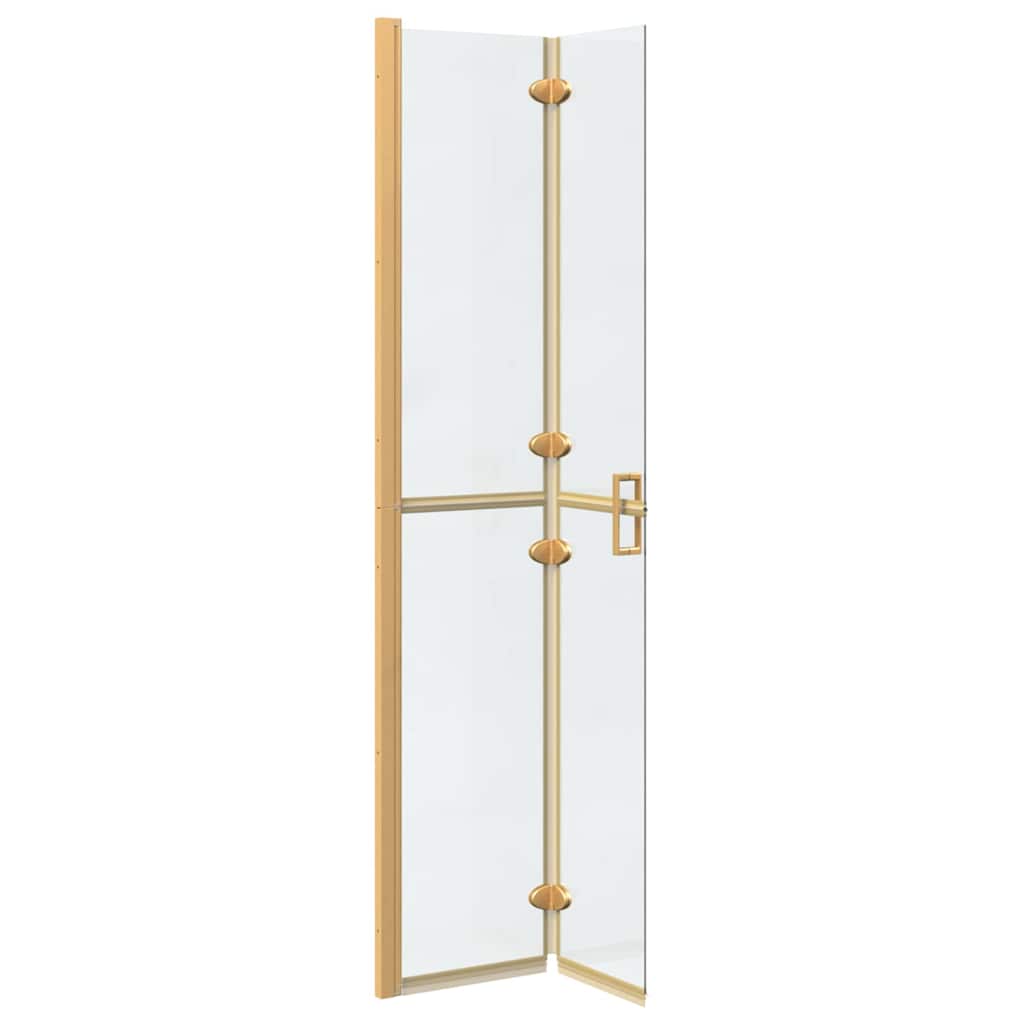 Inloop douche wand Goud en transparant 70 x 190 cm Gehard glas
