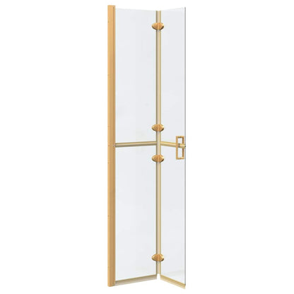 Inloop douche wand Goud en transparant 70 x 190 cm Gehard glas