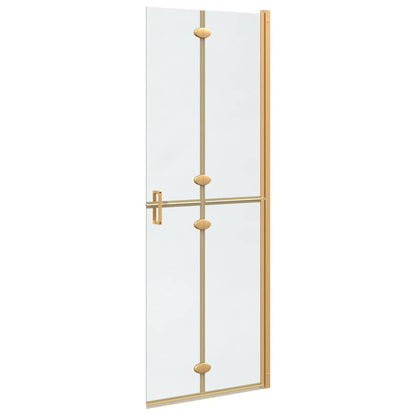 Inloop douche wand Goud en transparant 70 x 190 cm Gehard glas