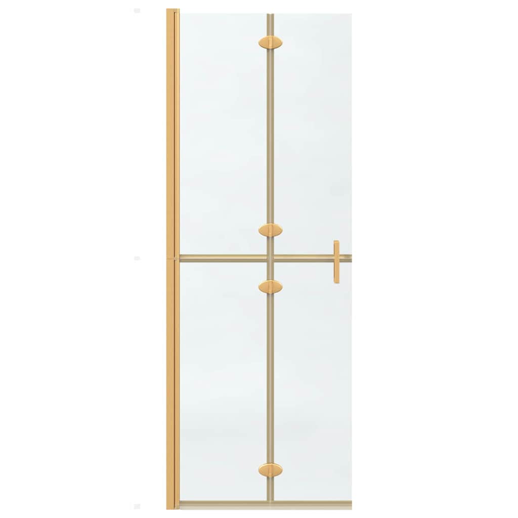 Inloop douche wand Goud en transparant 70 x 190 cm Gehard glas