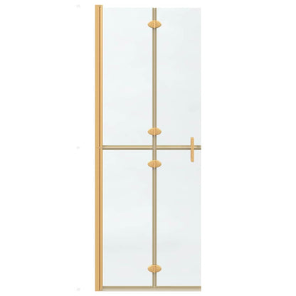 Inloop douche wand Goud en transparant 70 x 190 cm Gehard glas