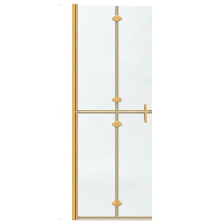 Inloop douche wand Goud en transparant 70 x 190 cm Gehard glas