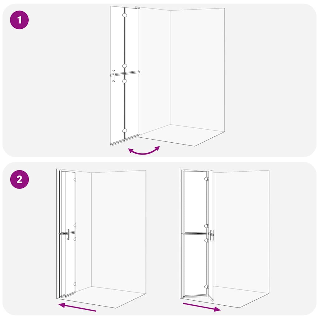Inloop douche wand Goud en transparant 70 x 190 cm Gehard glas
