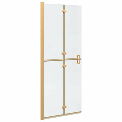 Inloop douche wand Goud en transparant 80 x 190 cm Gehard glas